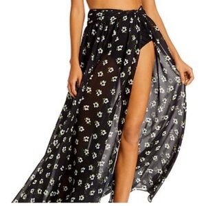 NWT Caroline Constas Hera Printed Cover Up Maxi Skirt Floral